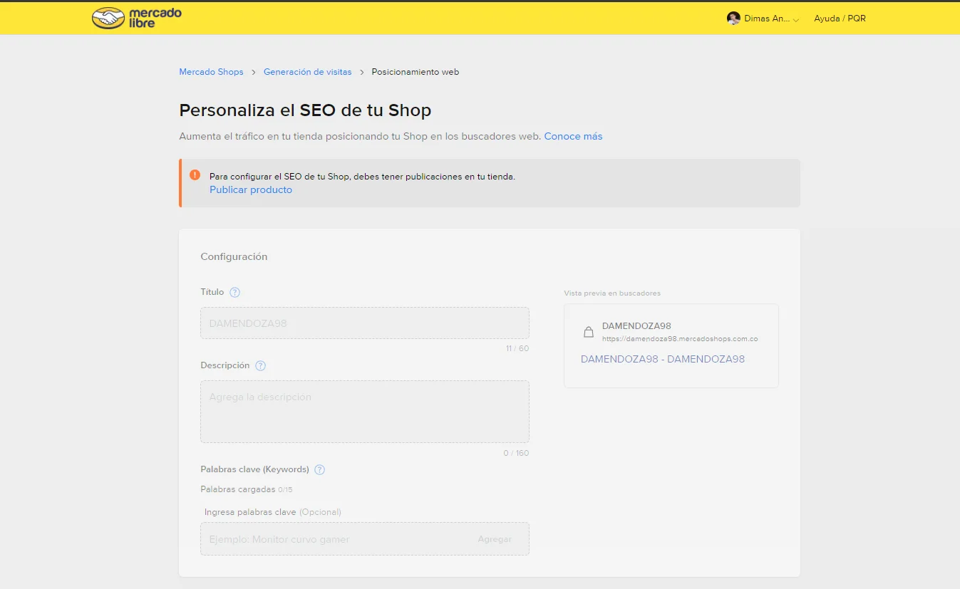 Captura de pantalla del proyecto Desarrollo Frontend en MercadoLibre